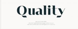 Tipos de tipografías Quality