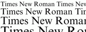 Tipos de tipografías Times New Roman